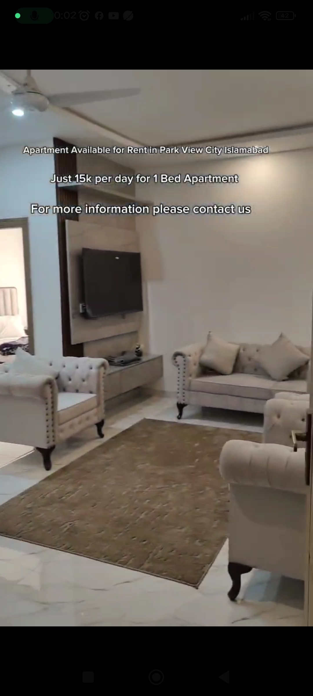 Furnished Apartment for Rent